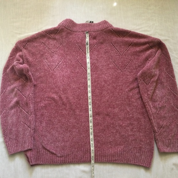 Velvet Heart Pink Chenille Pointelle Sweater Size S NWT, Very Soft and C… - Picture 14 of 14